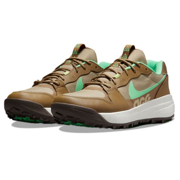 Nike ACG Lowcate Mens Shoes \'Limestone Green Glow\' Brown DX2256-200 NEW Sz 8